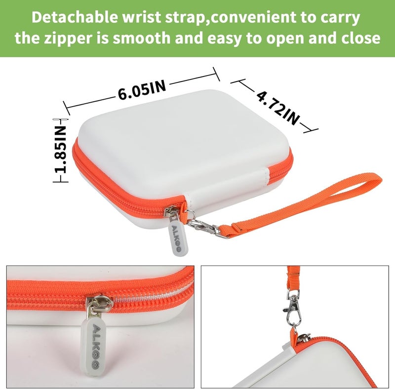 ALKOO Case Compatible with LaCie Rugged Mini 1TB/ 2TB/ 4TB/ 5TB External Hard Drive Portable HDD, Storage Holder for Hard Drives for Mac and PC Computer & USB 3.0 2.0 Cable SD Cards (White) - Image 3
